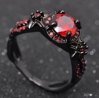 Anillo Bicolor Rojo y Negro - Image 3