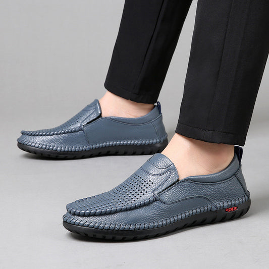 Zapatos Casuales de Cuero para Hombre - Estilo Moderno y Versátil