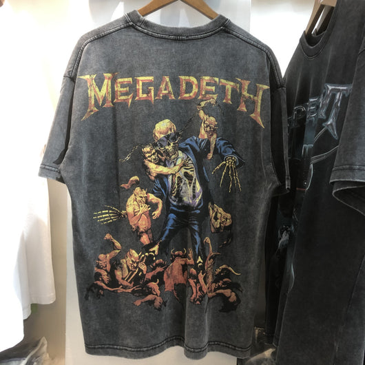 Camiseta Hip Hop Oversize Calavera Desgastada para Hombre - Image 3