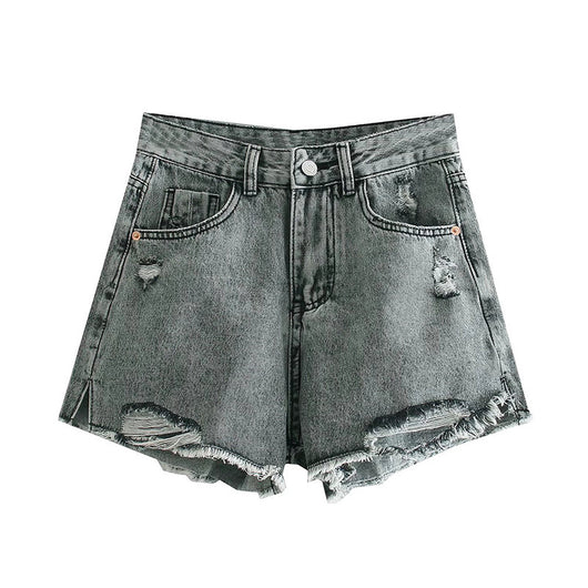 Shorts de Mezclilla Rotos Cintura Alta para Mujer - Image 7