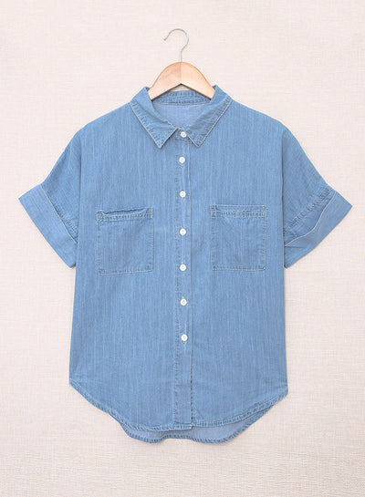 Camisa Casual de Solapa Lisa - Versátil y Minimalista - Image 29