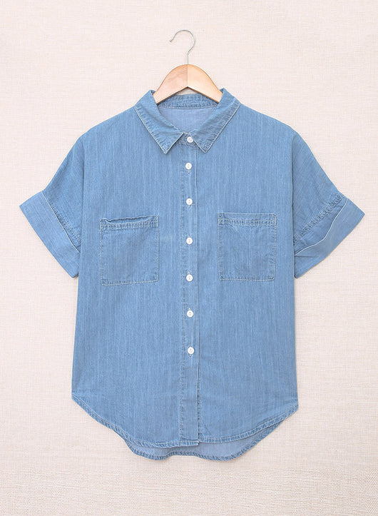 Camisa Casual de Solapa Lisa - Versátil y Minimalista - Image 29