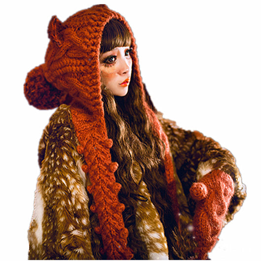 Gorro y Bufanda de Lana Tejida a Mano para Mujer - Image 4