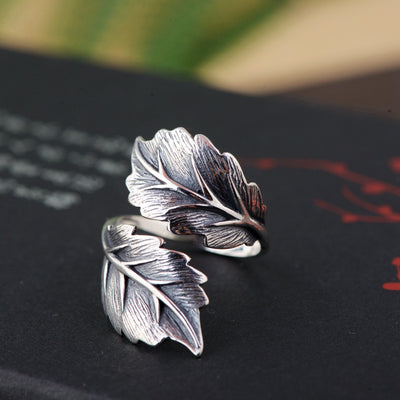 Anillo de Plata 925 con Diseño de Hoja - Image 3