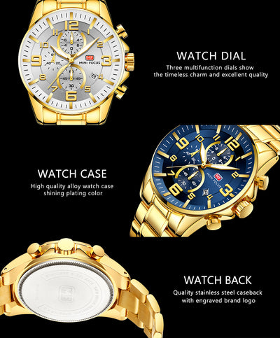 Reloj de Acero Inoxidable Luminoso Resistente al Agua para Hombre - Image 9