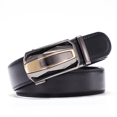 Cinturón de Cuero Doble Capa para Hombre - Elegancia Profesional y Casual - Image 6