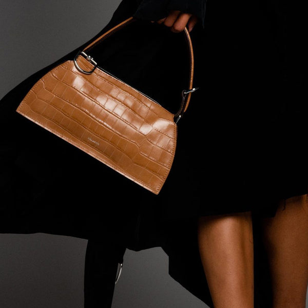 Bolso Retro Elegante de Cuero con Diseño Diagonal - Estilo Sofisticado para Mujer