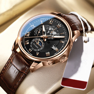 Reloj Mecánico Automático de Moda con Tres Esferas y Seis Agujas - Image 15