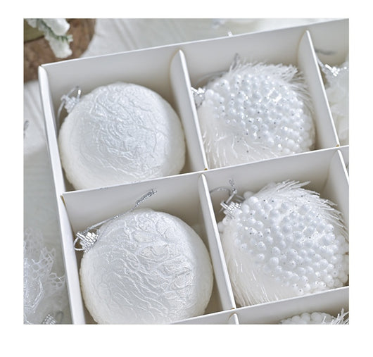 Esfera Navideña con Encaje y Brillo - Adorno Colgante en Caja de Regalo - Image 12