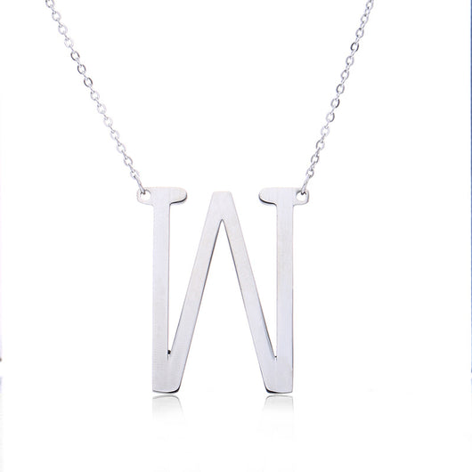 Collar Inicial Acero Inoxidable Chapado en Oro Rosa - Image 77