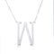 Fabulous Rose Dorado Plated Stainless Steel Initial Letter Pendant Necklace Plateado W