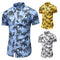 Camisa Estampada Slim Fit de Manga Corta para Hombre