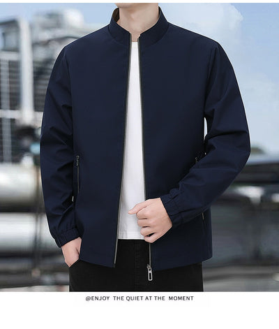 Chaqueta Casual Ejecutiva con Cuello Alzado Ligera para Hombre - Image 14