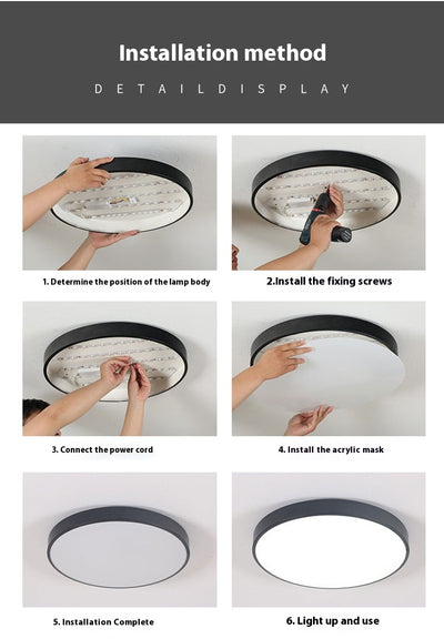 Lámpara de Techo LED Redonda Minimalista para Sala de Estar - Image 61