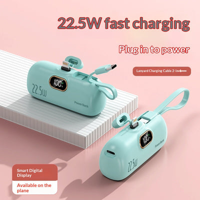 Cargador Portátil Ultracompacto con Cable Integrado