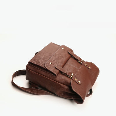 Mochila de Cuero Genuino Gran Capacidad para Mujer - Image 10