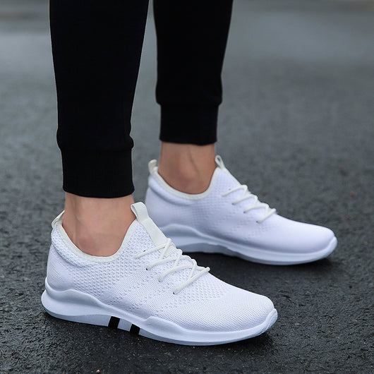 Zapatillas Deportivas Tejidas Coreanas Transpirables para Hombre - Image 7