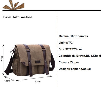 Bolsa de Lona Casual para Hombre - Diseño Minimalista y Versátil - Image 7
