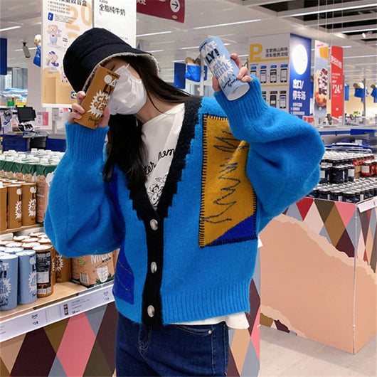 Chaqueta Tejida Suelta de Manga Larga Estilo Coreano para Mujer - Image 6