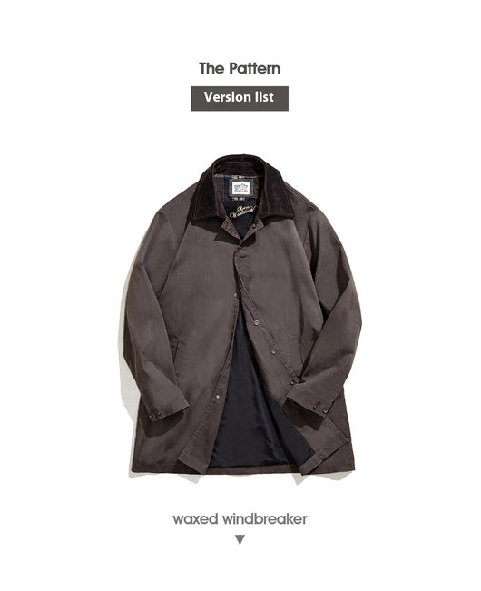 Abrigo Impermeable de Lana Encerada Estilo Británico Marrón - Gabardina Retro para Hombre - Image 13