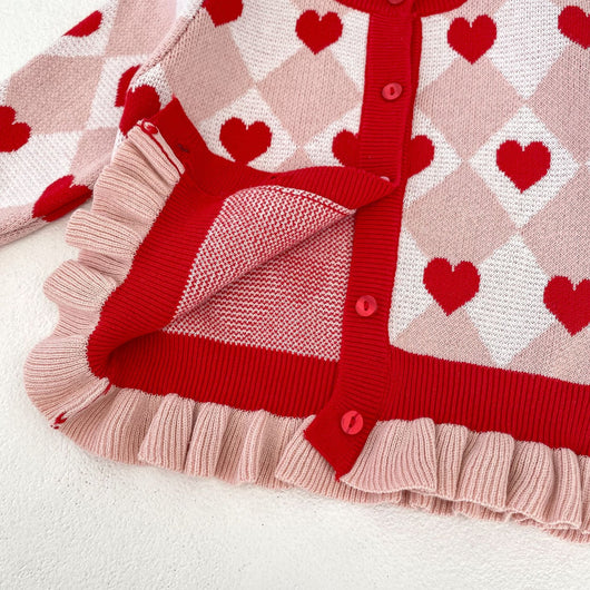 Abrigo Tejido de Manga Larga con Detalles de Corazón para Bebé Niña - Colección Otoño - Image 13