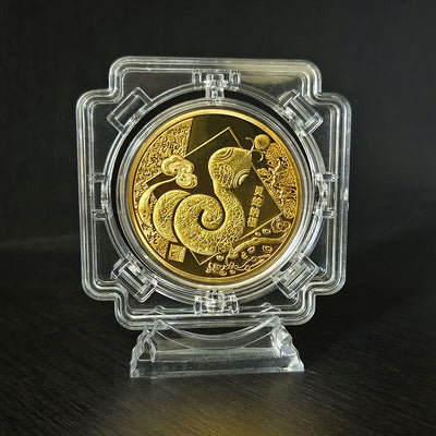 Medalla Conmemorativa Año de la Serpiente Chapada en Oro y Plata - Image 20