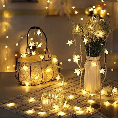 Guirnalda de Luces LED en Forma de Estrellas para Exterior - 3 Metros - Image 8