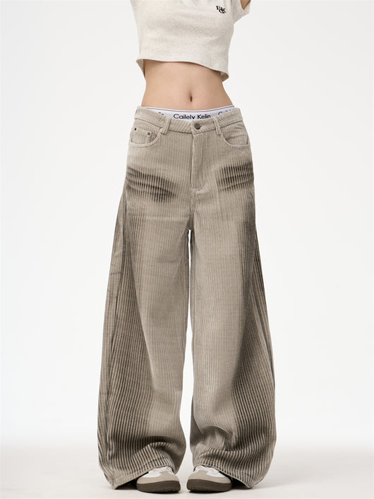 Pantalón Pana Ancho Casual de Pierna Recta - Image 11