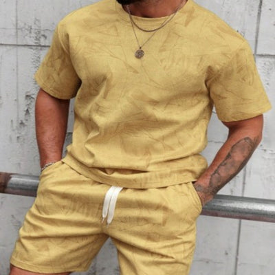 Conjunto Deportivo Casual para Hombre - Playera y Pantalón Corto Estampado - Image 16
