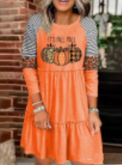 Vestido Princesa Calabaza a Rayas Multicolor para Niñas - Image 9
