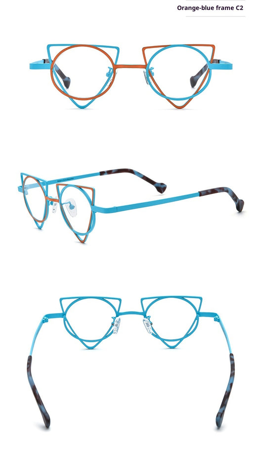 Gafas Graduadas Cat-eye Titanio Ultraligero con Lentes de Color - Image 11