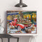 Cuadro Mosaico Navideño Perro - Pintura de Diamantes Artesanal