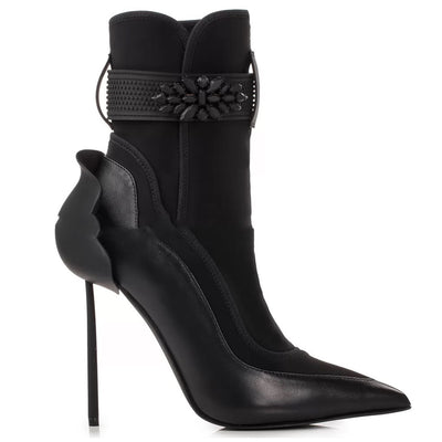 Botines Stiletto Bud Punta Afilada - Tacón Alto Elegante - Image 3