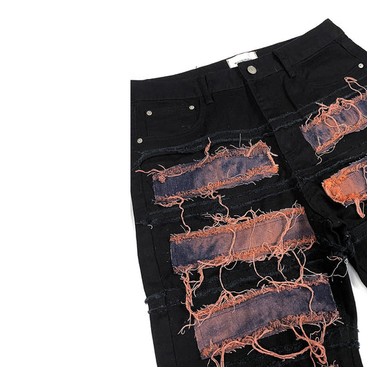 Jeans Desgastados con Costuras Rotas Efecto Vintage - Image 3
