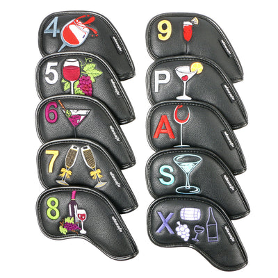 Funda Protectora Premium para Hierros de Golf con Diseño Patrón Vino - Image 23