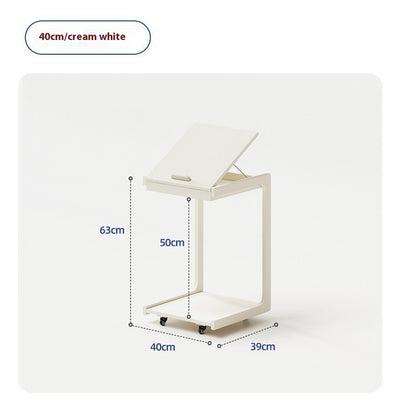 Mesa Auxiliar de Madera Maciza con Almacenamiento Removible - Image 6