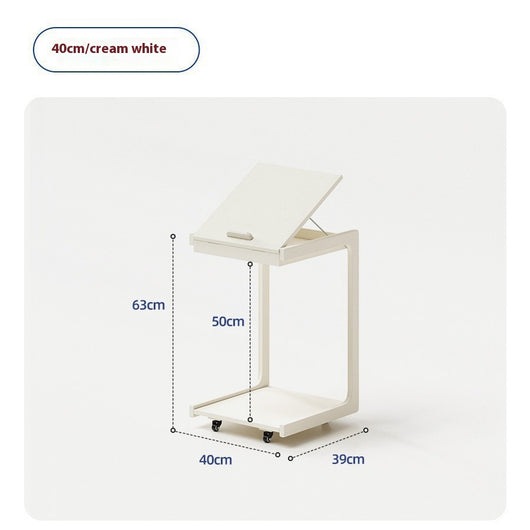 Mesa Auxiliar de Madera Maciza con Almacenamiento Removible - Image 6