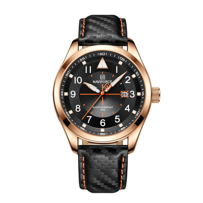 Reloj de Pulsera con Calendario Semanal, Hebilla de Cuero y Cristal Mineral - Image 14