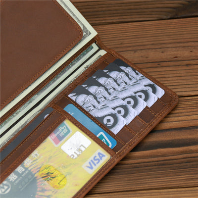 Billetera Larga de Cuero Crazy Horse para Hombre - Image 16