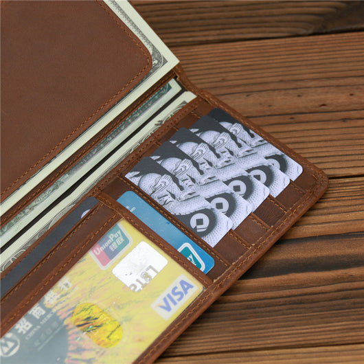 Billetera Larga de Cuero Crazy Horse para Hombre - Image 16
