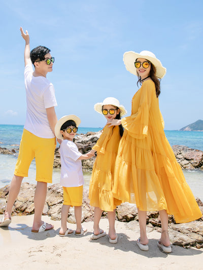 Conjunto de Playa Familiar - Culottes Verano para Papás e Hijos - Image 3