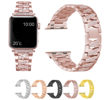 Correa Metálica de Diamantes para Apple Watch - Elegancia y Estilo