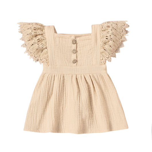 Vestido Infantil Sin Mangas de Color Liso para Primavera - Image 9