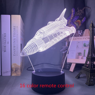 Lámpara 3D Holográfica Avión Personalizada - Luz Nocturna LED para Niños - Image 25