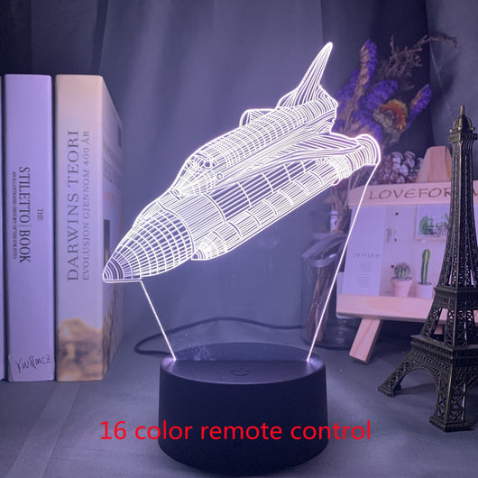 Lámpara 3D Holográfica Avión Personalizada - Luz Nocturna LED para Niños - Image 25