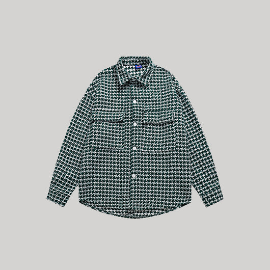 Camisa Cuadros Pájaro Americano - Abrigo Holgado y Versátil - Image 6