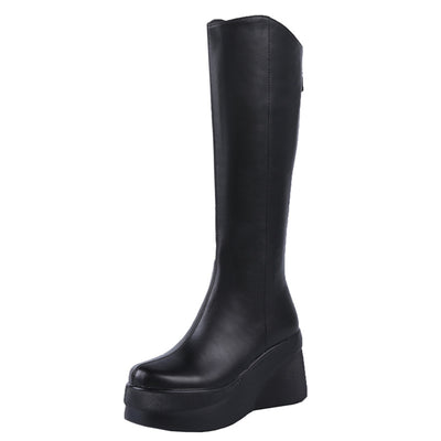 Botas de Plataforma en Cuero Genuino para Mujer - Image 11