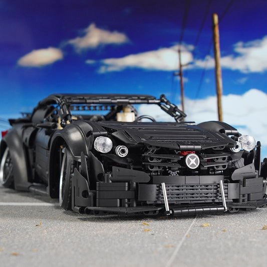 Auto de Carreras C63 Black Warrior - Bloques de Construcción Ensamblados