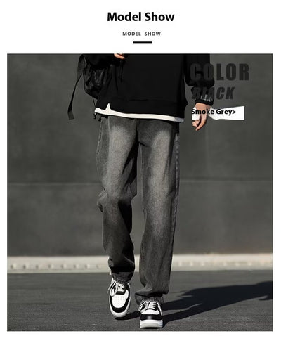 Jeans Negros Ahumados Primavera para Hombre - Corte Clásico Americano - Image 7