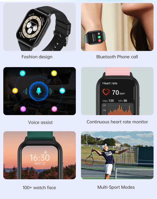 Reloj Inteligente Deportivo 1.83" con Monitor Cardíaco, Sueño y Bluetooth IP68 - Image 14